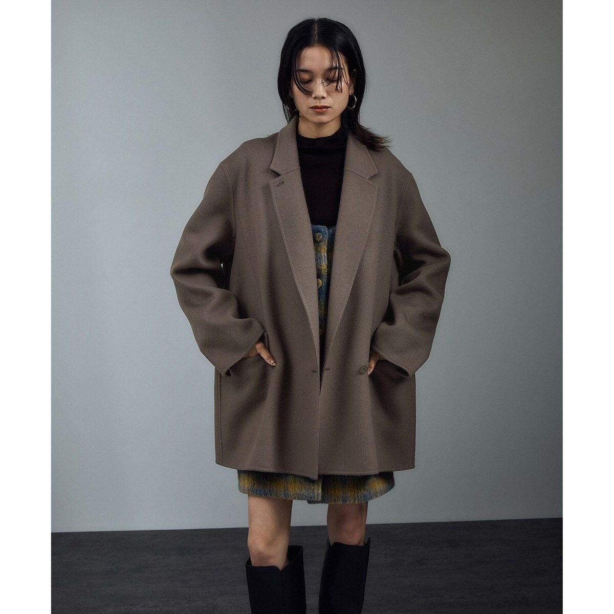 最終値下げ！美品⭐︎サロンアダムエロペ　モヘアシャギー　スタンドカラーコート 楽天市場】【SALE／50%OFF】【雑誌掲載】モヘアシャギースタンドカラー