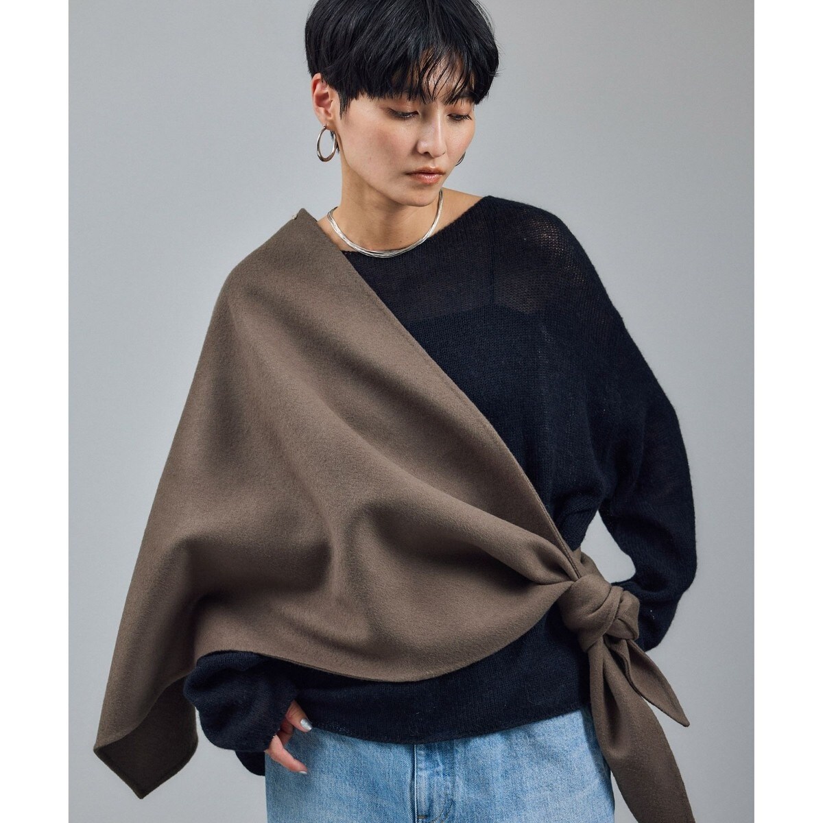 （24aw）グレースコンチネンタル　フリンジストール フリンジストール / GRACE CONTINENTAL | GRACE CONTINENTAL