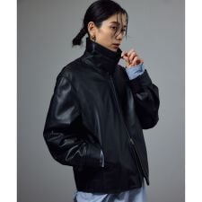 ラムレザージップブルゾン