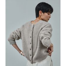 フォックスカシミヤ混 前後2WAYカーディガン / セットアップ対応