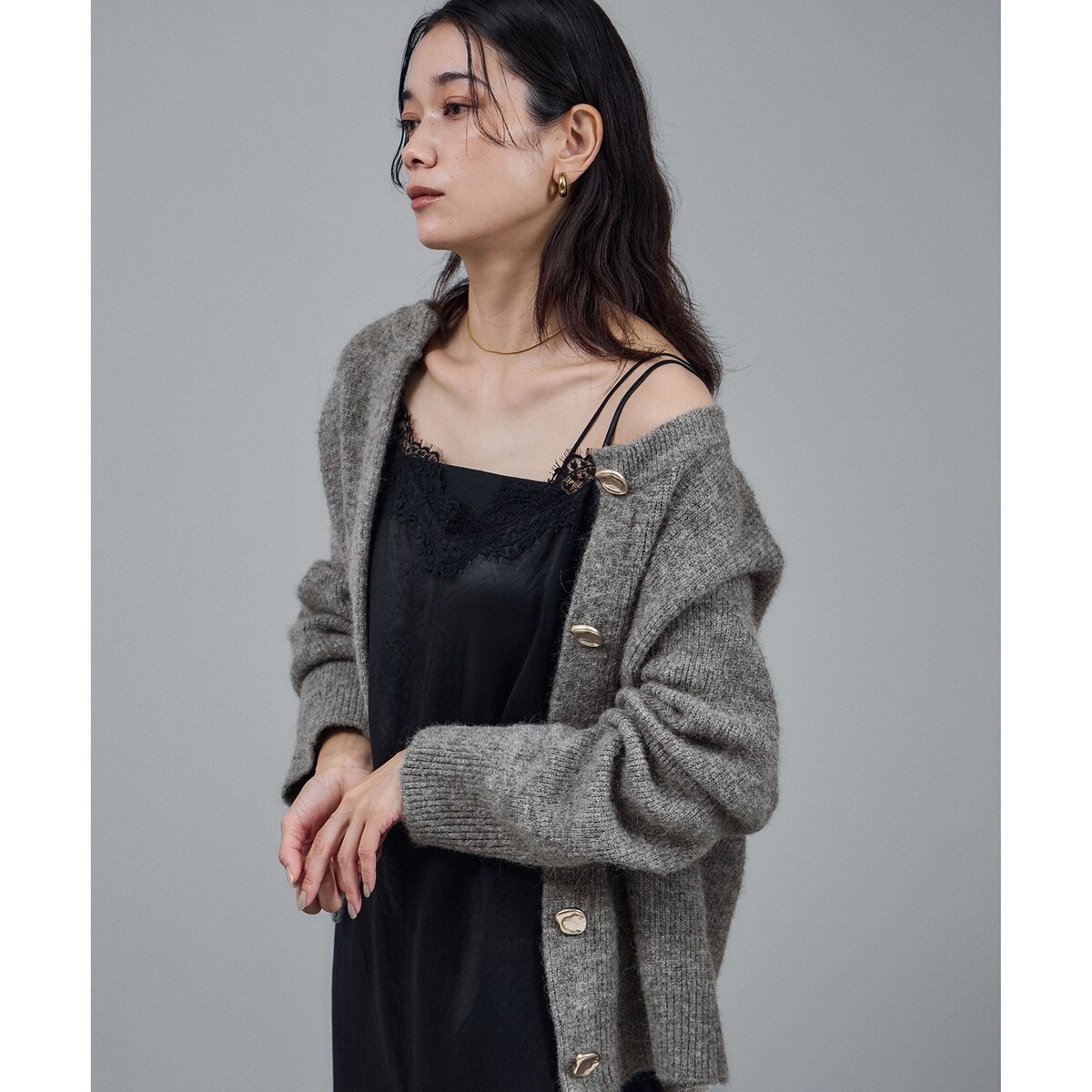 IENA テープヤーン 2WAYカシュクールカーディガン IENA（イエナ）の「テープヤーン 2WAYカシュクールカーディガン