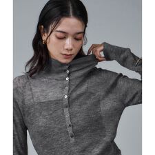 リブニット2WAYタートルネックプルオーバー