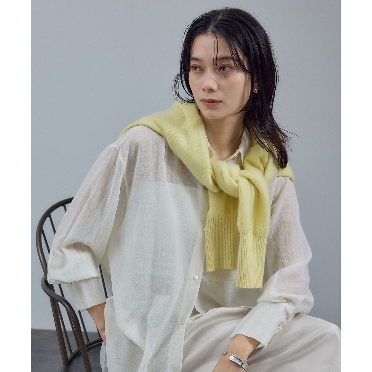 crinkle crinkle crinkle】フロントスカラップリボンブラウス | サロン