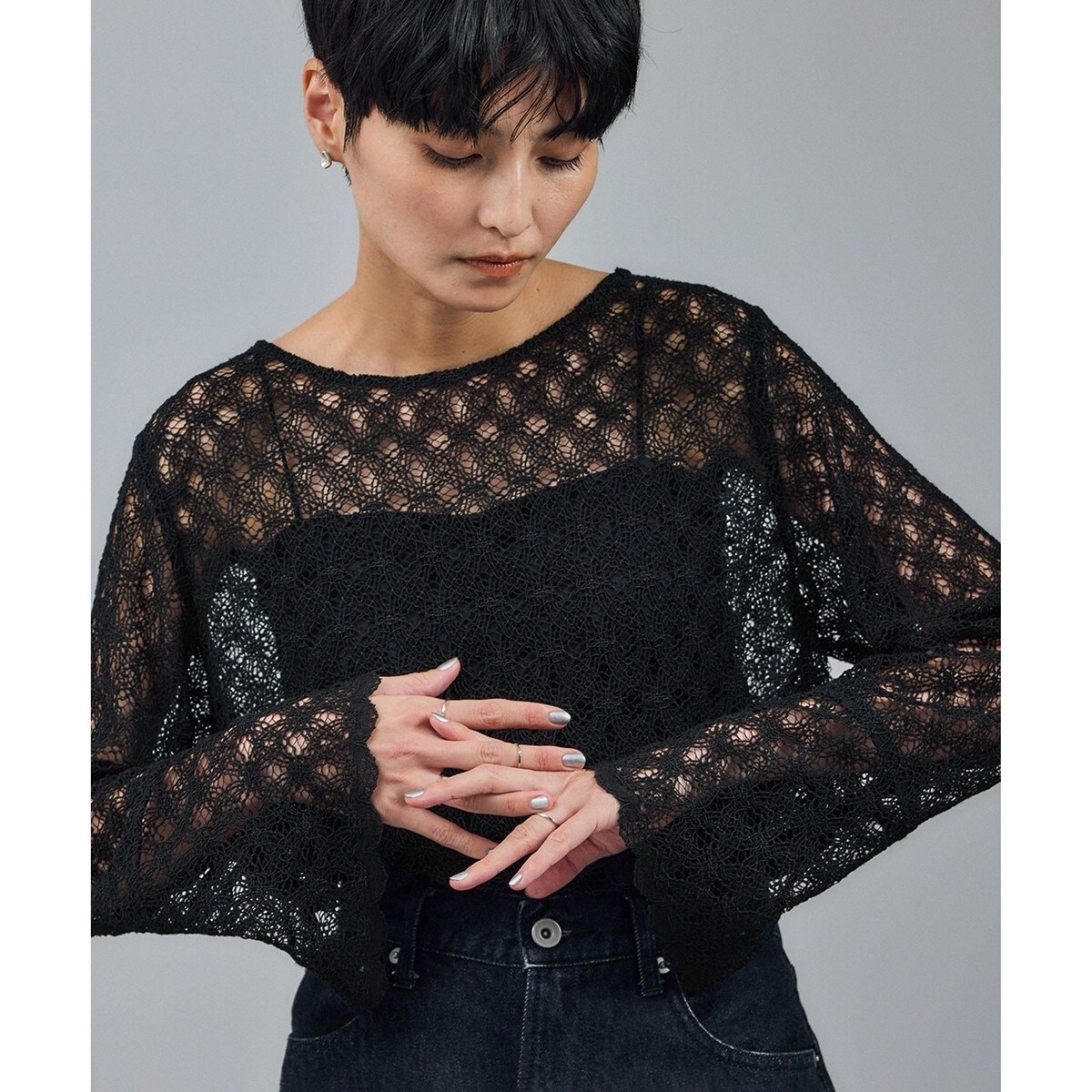 お値下げ‼️IENA Jemima à pois ドットブラウス ブラック フリー FLOLOVE PARIS/フローラブパリス】Jemima a pois ドットブラウス