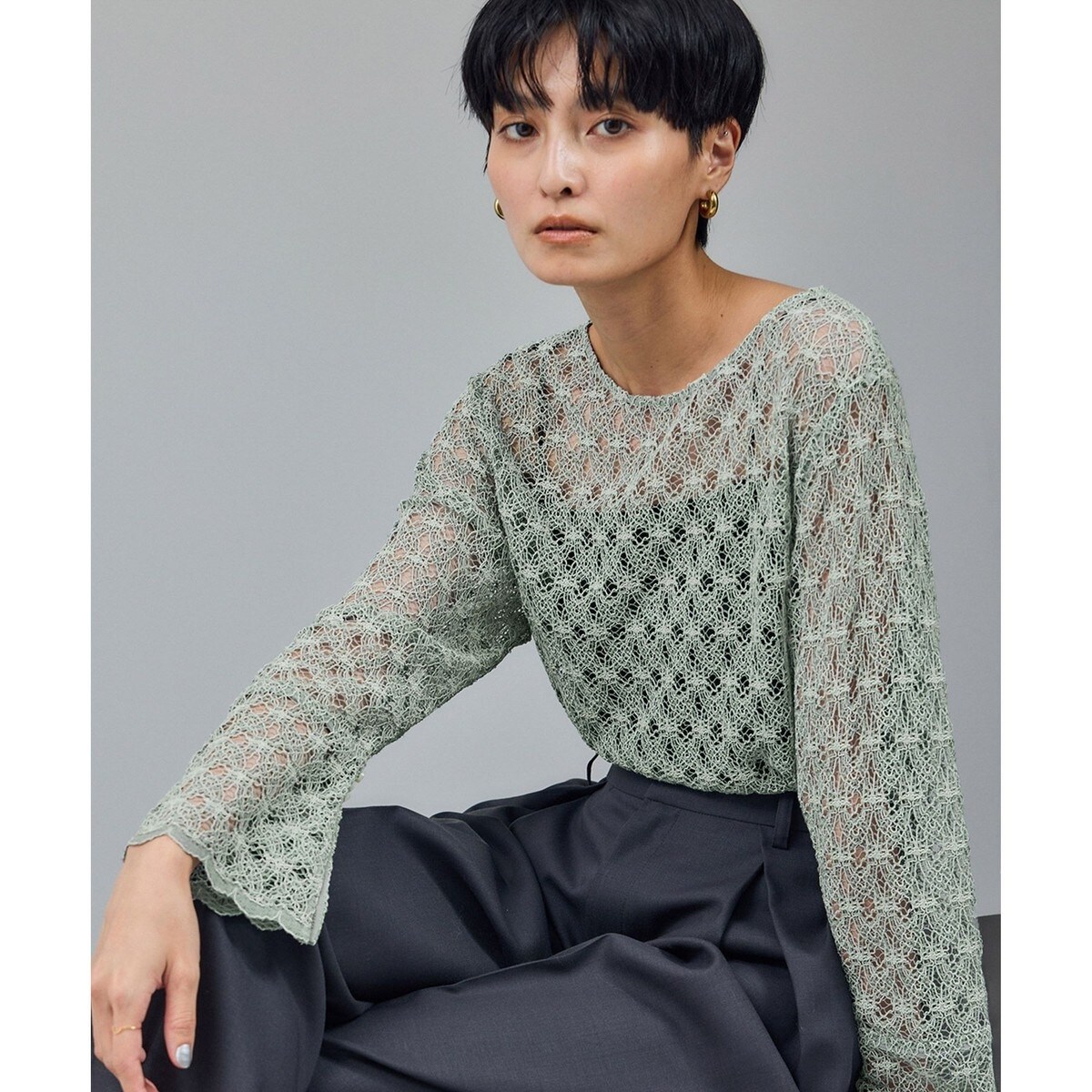 お値下げ‼️IENA Jemima à pois ドットブラウス ブラック フリー FLOLOVE PARIS/フローラブパリス】Jemima a pois ドットブラウス