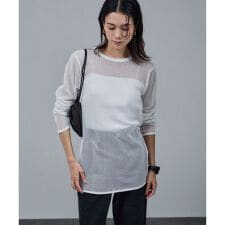 【IRONING（アイロニング）】mesh long slv