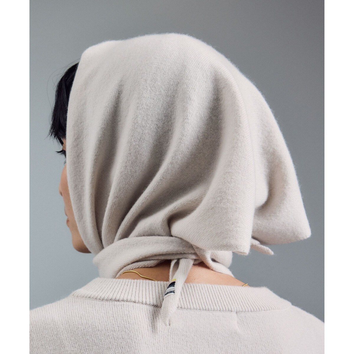 エクストリームカシミア バンダナ ニットスカーフ ゴールド