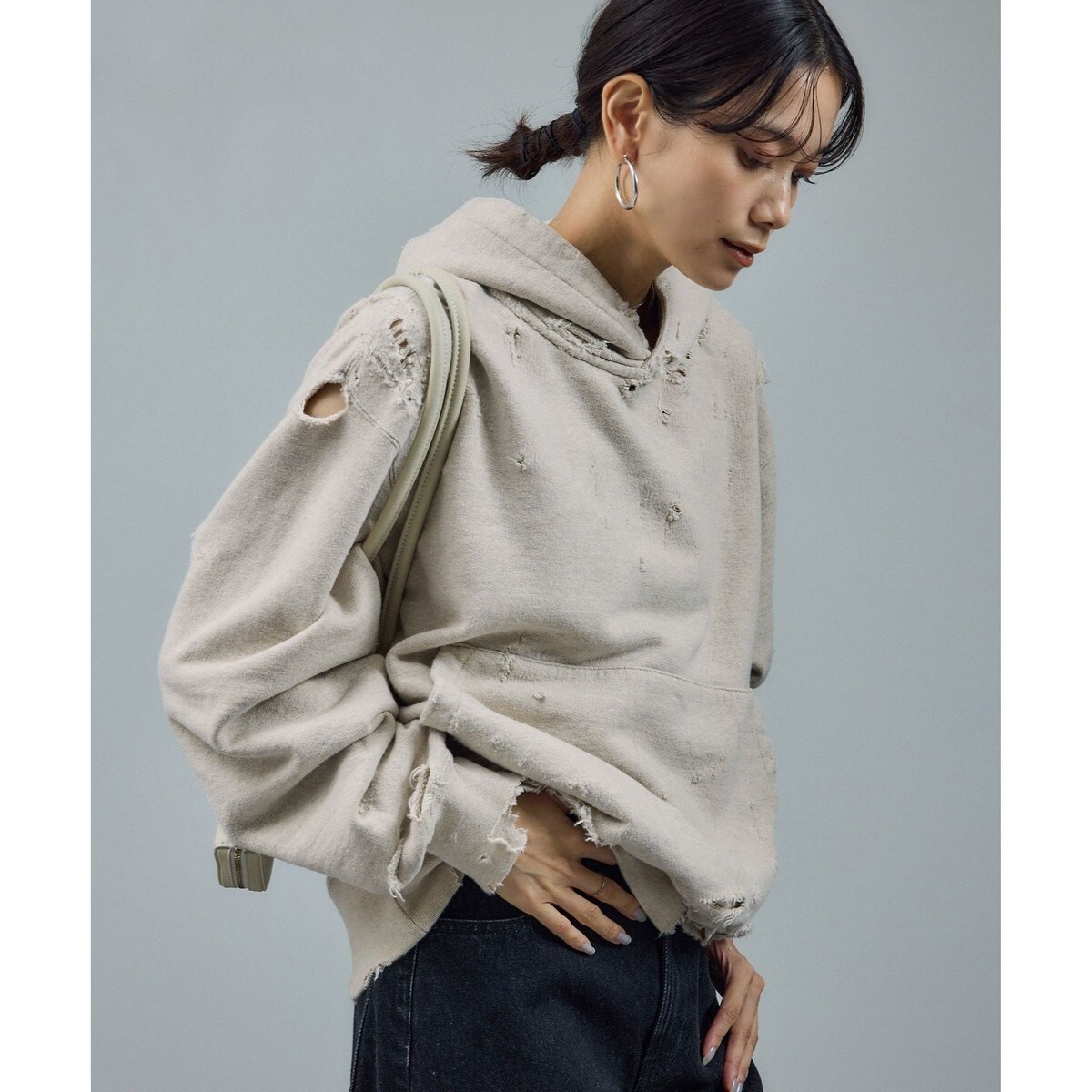 KURO クロ ZIP UP DOLMAN SLEEVE BLOUSON