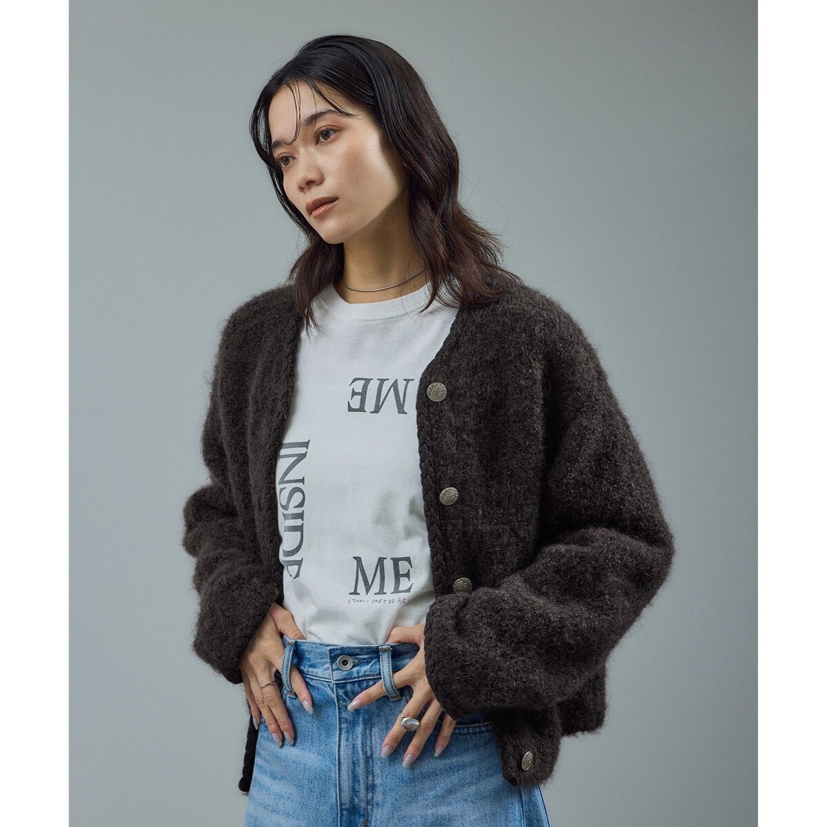 ツイードライクラメニットジャケット | サロン アダム エ ロペ(SALON