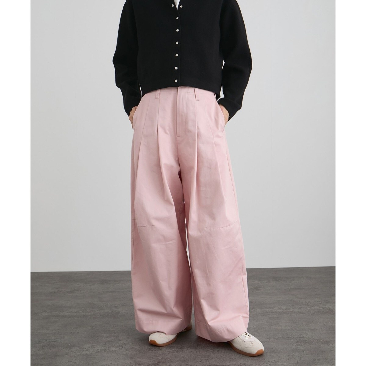 コットンツイルワイドフォルム カーブパンツ アダムエロペ WEB限定】コットンツイルワイドフォルムパンツ/カーブパンツ（その他