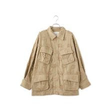 【crinkle crinkle crinkle】3Dエンブロイダリーミリタリーシャツ