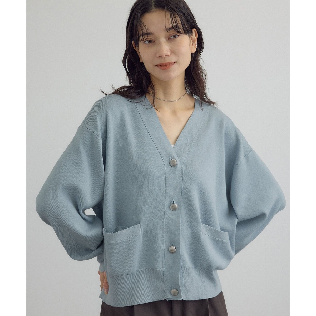 パールトリムカラーアタッチドカーディガン | フレイ アイディー(FRAY