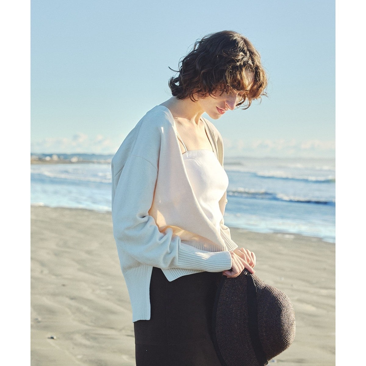 VENIT/ヴェニット メタリックフェザーカーディガン | ノーブル(Noble