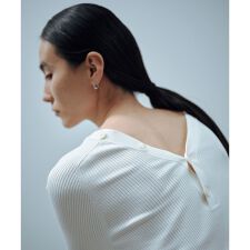 シルクリブVネックカーディガン