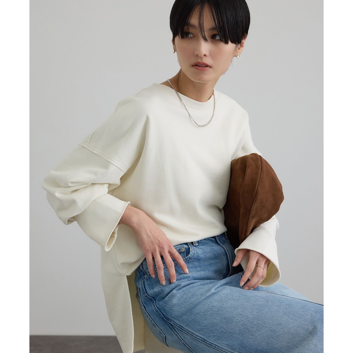 コットンリヨセルスウェットプルオーバー | かぐれ(kagure) | マルイ