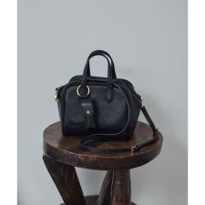 【WEB限定】【WS（ドゥーブル）】チャーム付きナチュラルレザー2WAYキューブバッグ