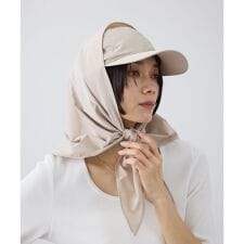 ストール付き2WAYキャップ / 撥水・UVケア