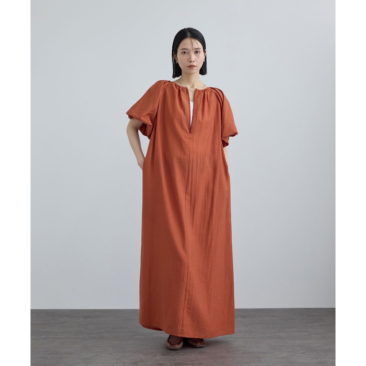 SALON adam et rope'（サロン アダム エ ロペ） ワンピース SALON adam et rope ワンピース M オレンジ