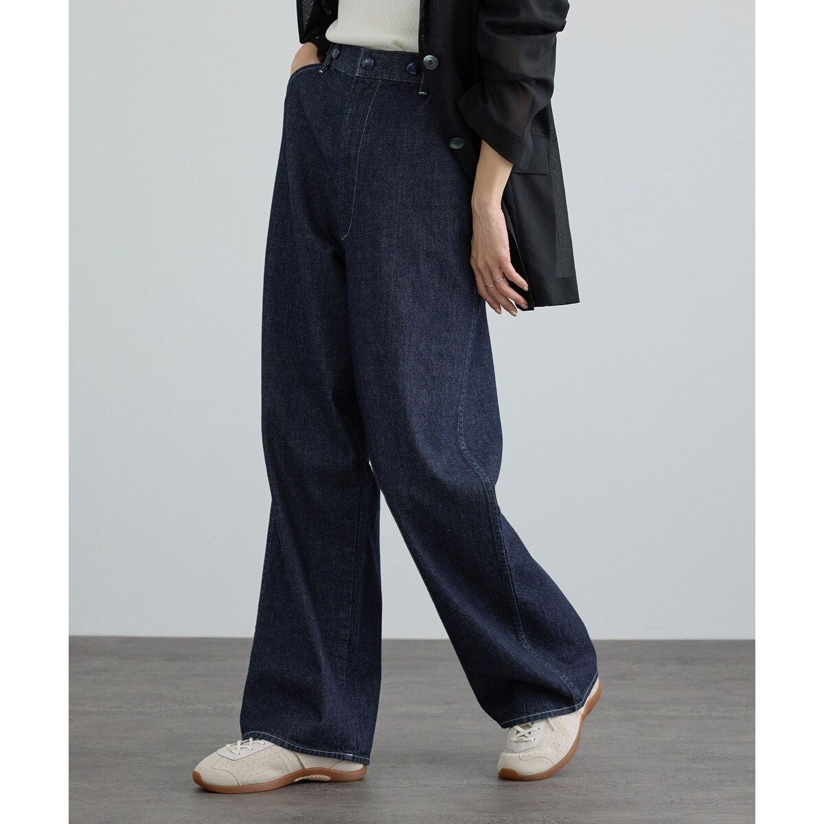 [�}���C]�yKURO for SALON�i�N���j�z�ʒ�EASY TUCK DENIM INDIGO / �f�j��/�T���� �A�_�� �G ���y�iSALON adam et rope' �j �l�C�r�[(40)