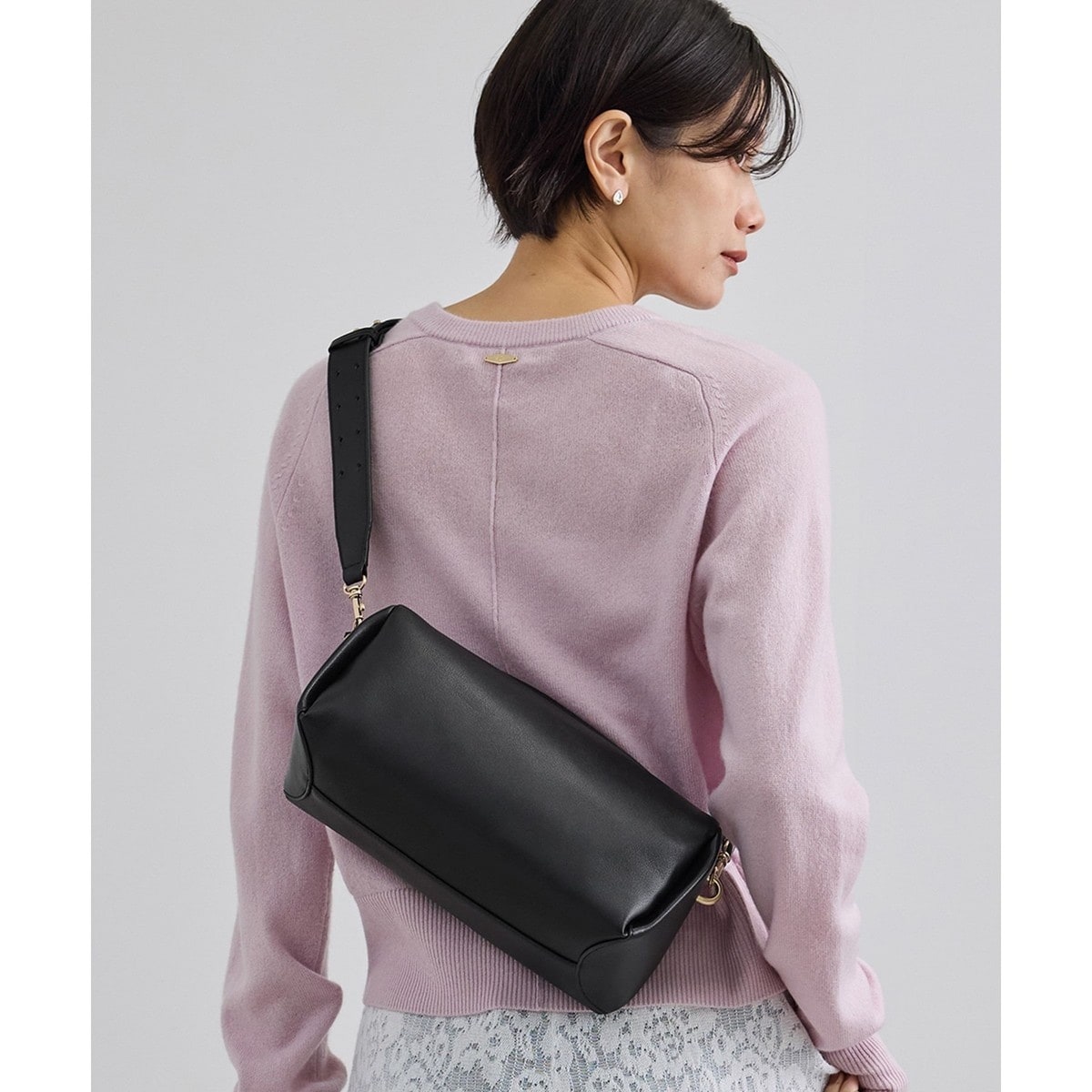 WEB限定】スプリットレザーワイドベルトショルダーバッグ | サロン