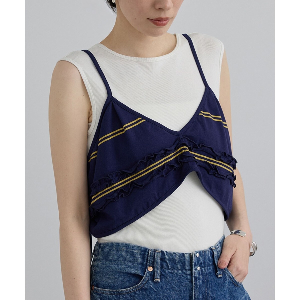 crinkle crinkle crinkle】griguri border big bra | サロン アダム エ