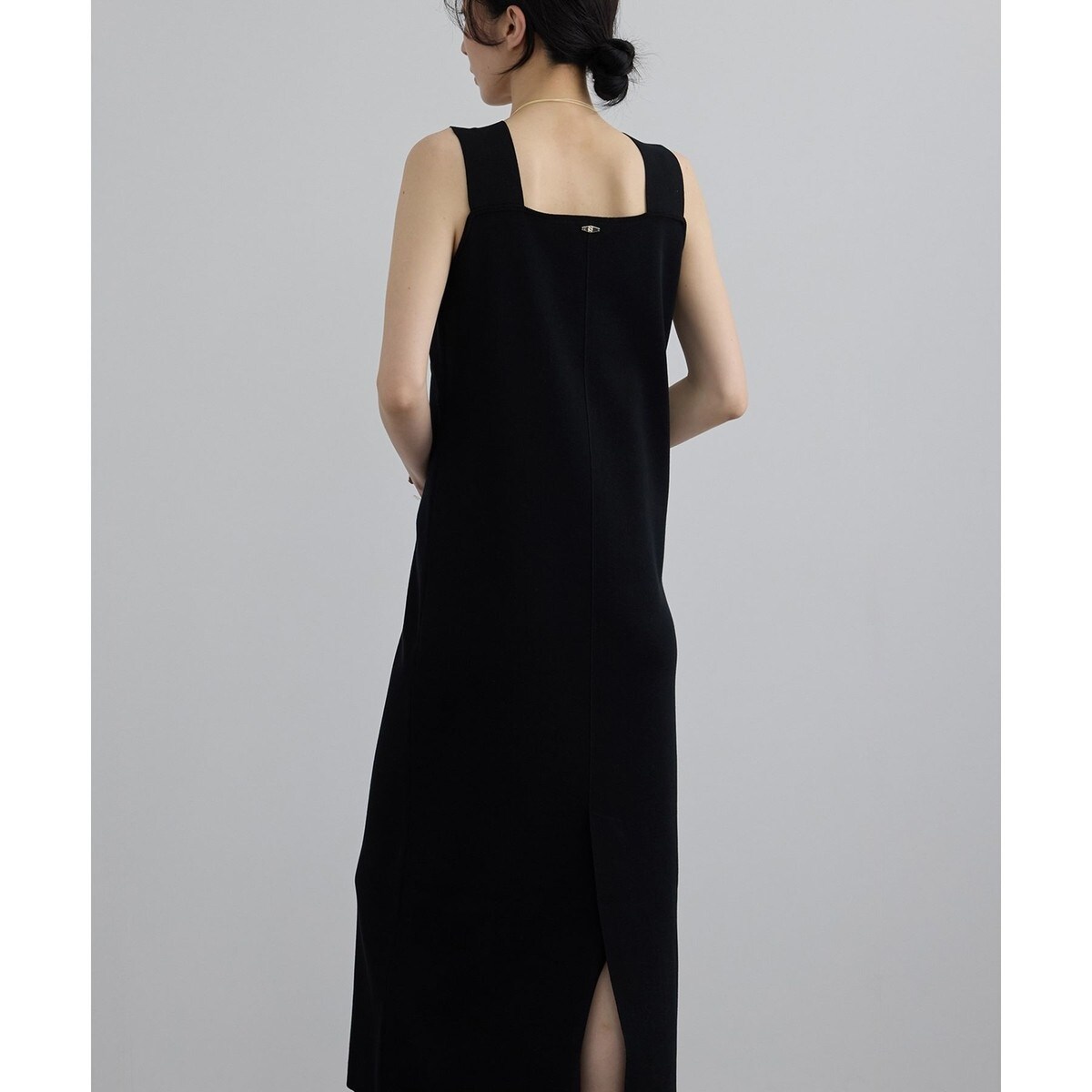 ロングワンピース 【Adam et rope】チュール×パネルレースドレス 