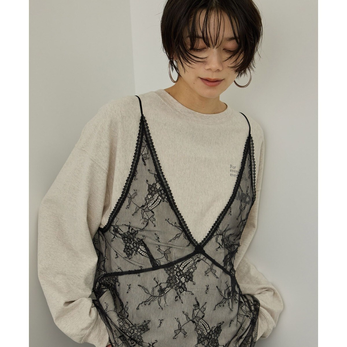 専用　JIL SANDER SS25 フラワー レース 刺繍 キャミソール フラワーレースキャミソール | サロン アダム エ ロペ(SALON adam et