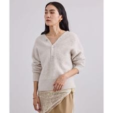 フォックスカシミア2WAYVネックカーディガン