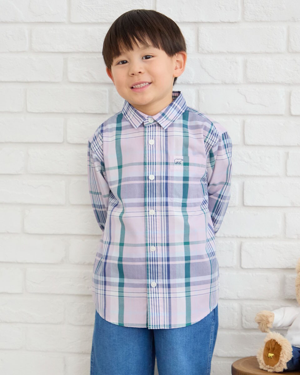 ＳＨＩＰＳ　ＫＩＤＳ：ストライプ　レギュラーカラー　シャツ（１００〜１３０ｃｍ） SHIPS KIDS:ストライプ レギュラーカラー シャツ(100～130cm
