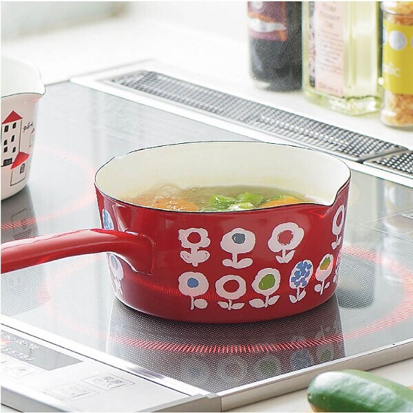 ホーロー両口ミルクパン