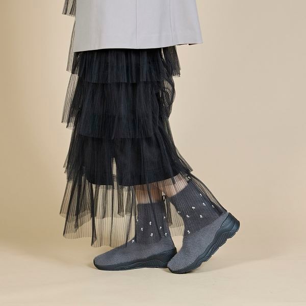 カリーノ（carino）/ビジュー付きニットブーツ ビジュー付きニットブーツ | カリーノ(carino) | マルイウェブチャネル