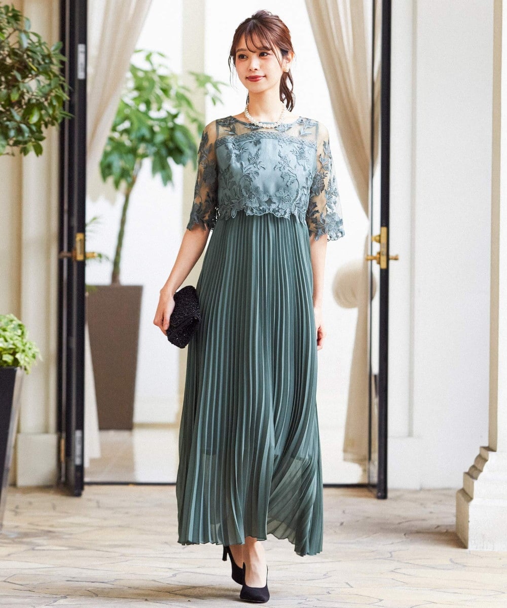 niana ニアナ パフスリーブハイウエストタックレースドレス イエロー M niana ニアナ パフスリーブハイウエストタックレースドレス