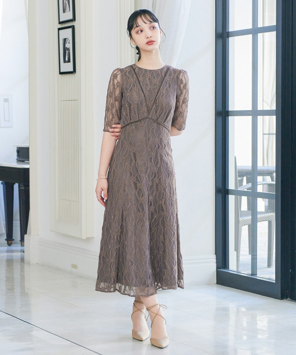 新品⭐︎未使用　Niana パーティードレス niana ドレス レースプリーツイレヘムワンピースパーティー