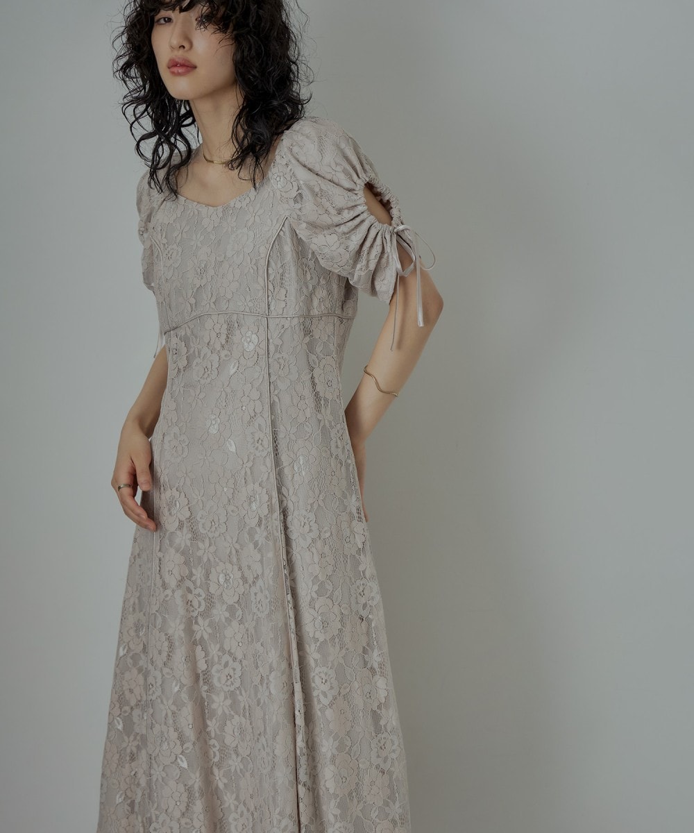 肩あき袖レースドレス結婚式ワンピースドレス | ドレスアン(Dress Ann