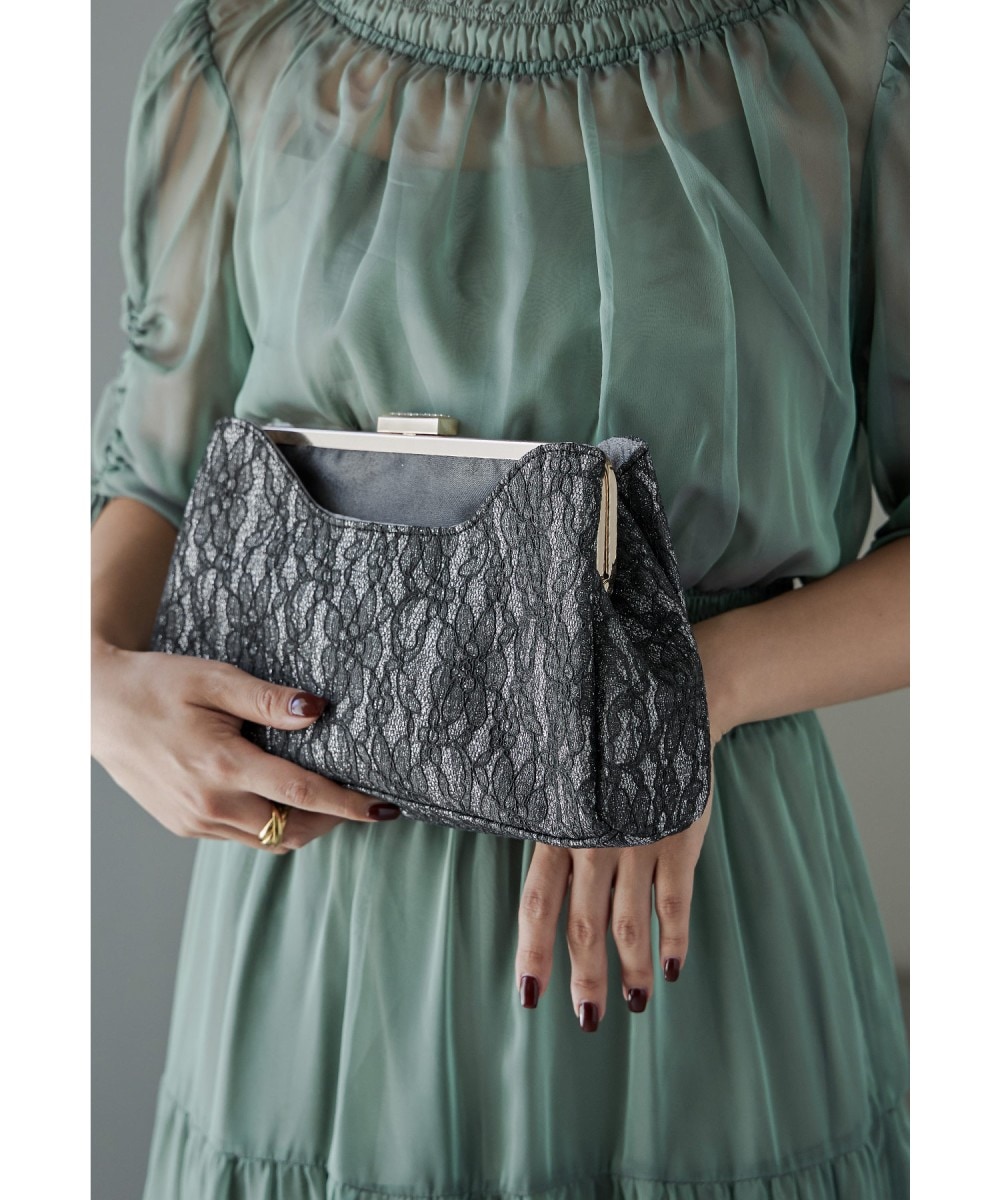 ブーケ刺繍スクエアがま口バッグ | アンアナザーアンジェラス(an