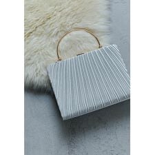 サテンプリーツハンドバッグ