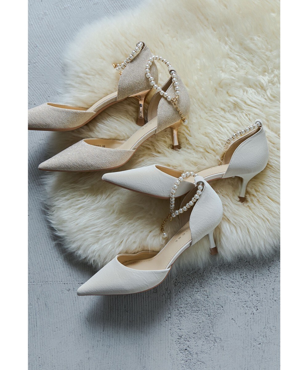 パールアンクルチャーム付きパンプス | ニアナ(niana) | マルイウェブ