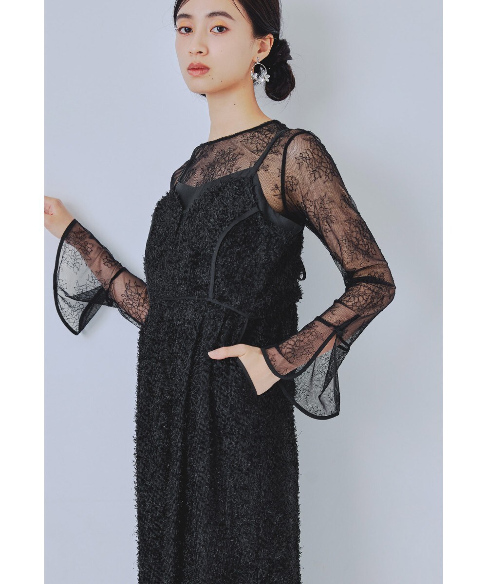 niana レースベルスリーブブラウス・ジャンパースカート L niana レースベルスリーブブラウス・ジャンパースカート L