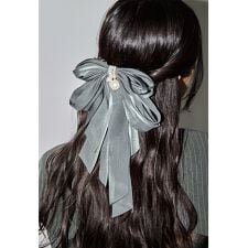 パールサテンビッグリボンバレッタ