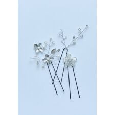 フラワーモチーフヘアピン3本セット