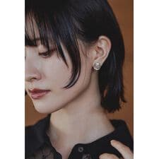 パールメタルサークルイヤリング