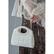 フラワーレースハンドバッグ