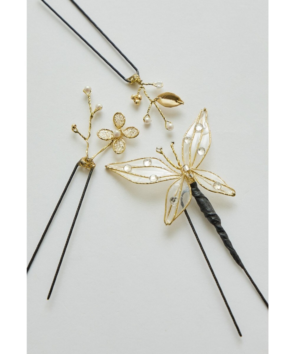 アメリカンフラワーヘアピン3本セット