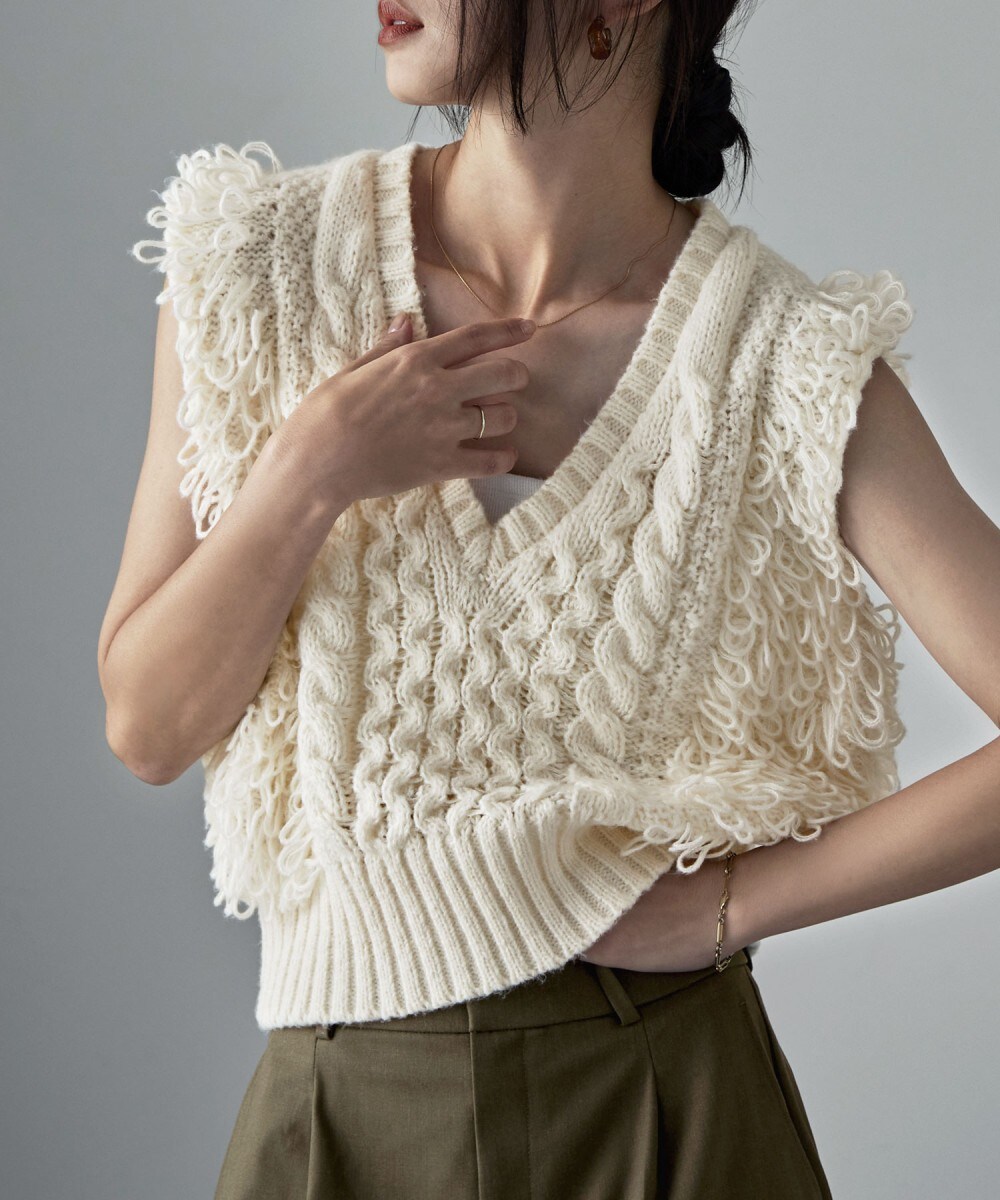 ケーブルニットベスト | エトル(etoll.) | マルイウェブチャネル