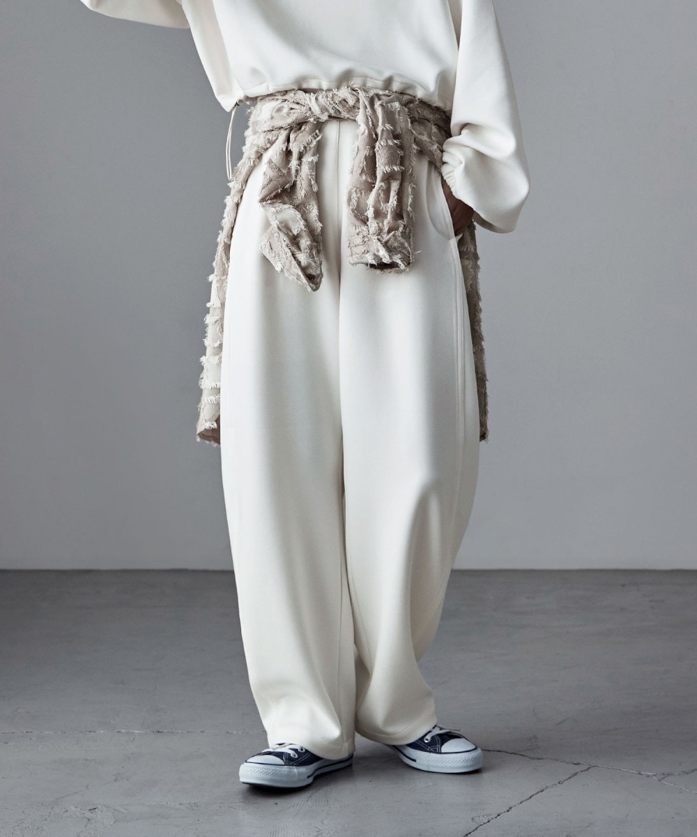 V12 Dリング サイドロゴストレッチダンボールニット スウェットリブパンツ M ダンボールニットカーブパンツ | エトル(etoll.) | マルイウェブチャネル