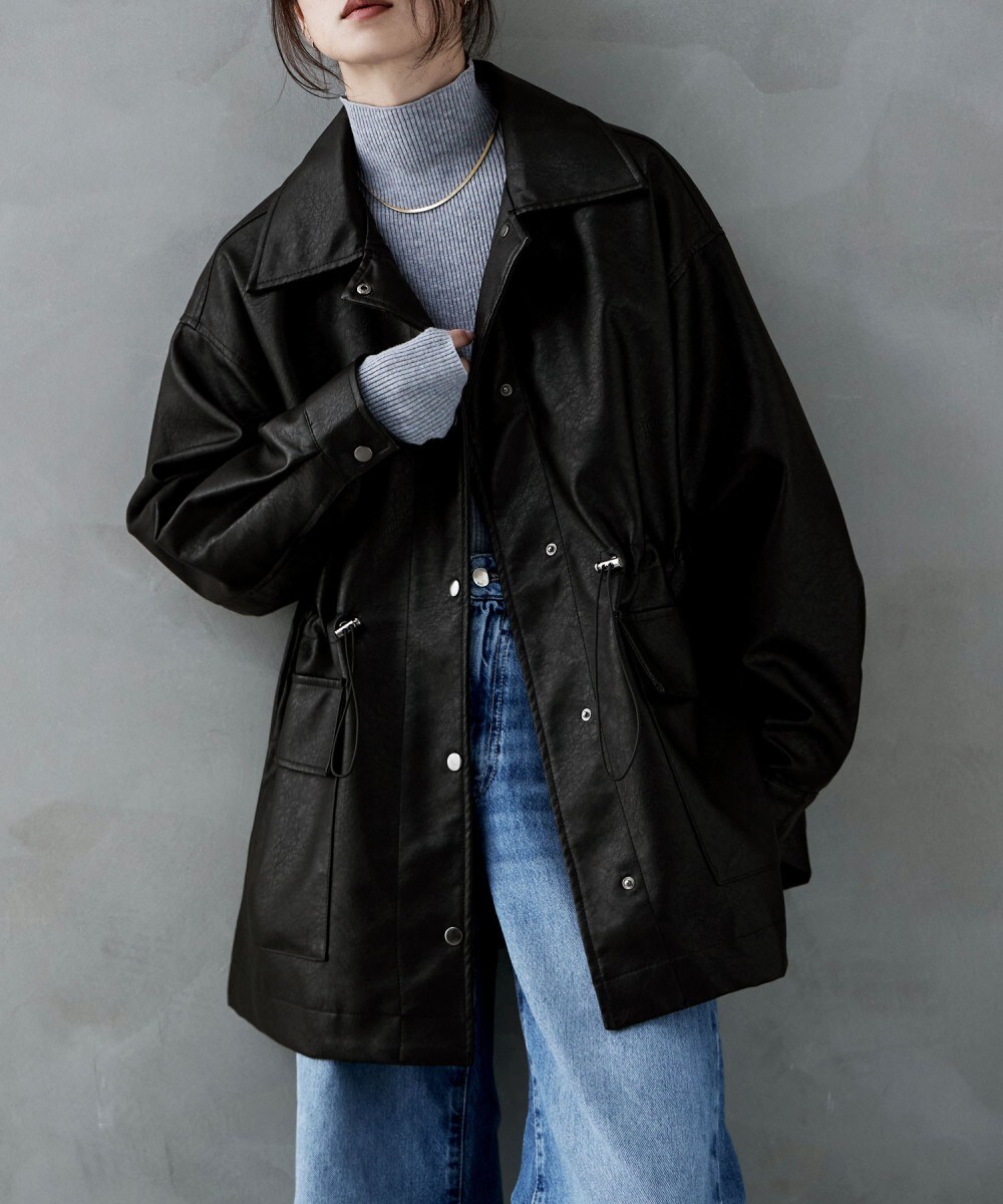 フェイクレザーカバーオールジャケット | エトル(etoll.) | マルイ