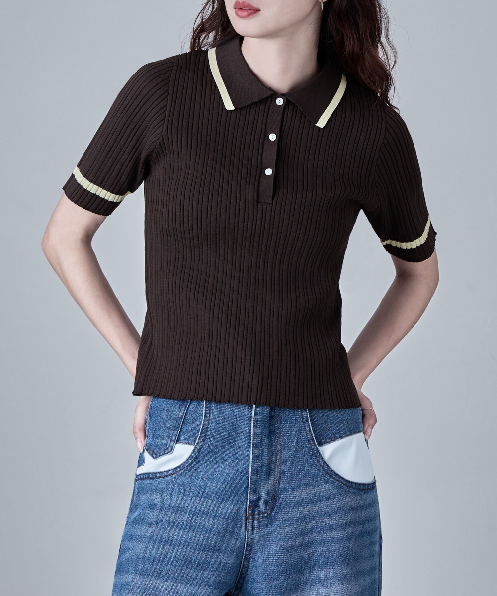 LILY BROWN×MARY QUANT】クロップドリボンポロシャツ | リリー