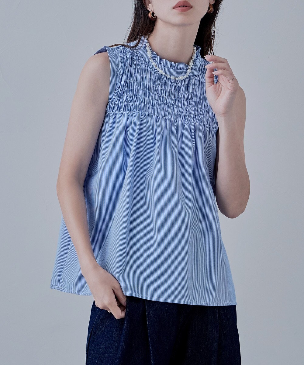 シャーリングブラウス