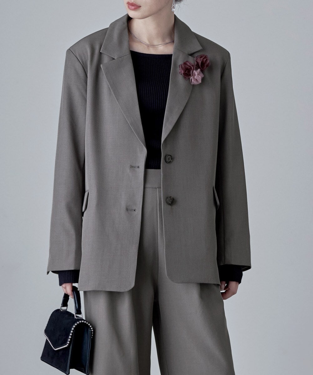 ジャーナルスタンダードレリュームリネンレーヨンテーラードジャケットネイビー未使用 JOURNAL STANDARD relume（ジャーナルスタンダード レリューム