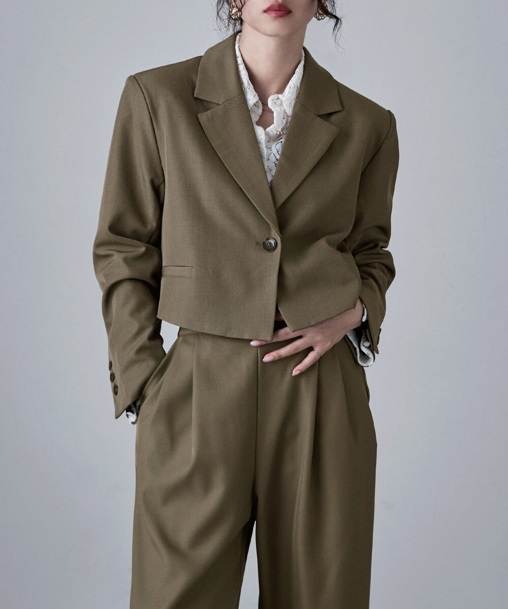 ジャーナルスタンダードレリューム　ツイーディーツイルテーラードジャケット 追加》ツイーディーツイルテーラードダブルジャケット